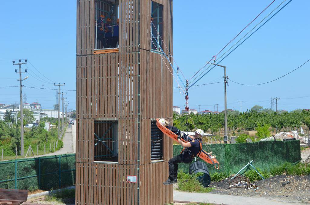 ORDU İTFAİYESİNDEN GİRESUN AFAD ARAMA KURTARMA EKİBİNE EĞİTİM